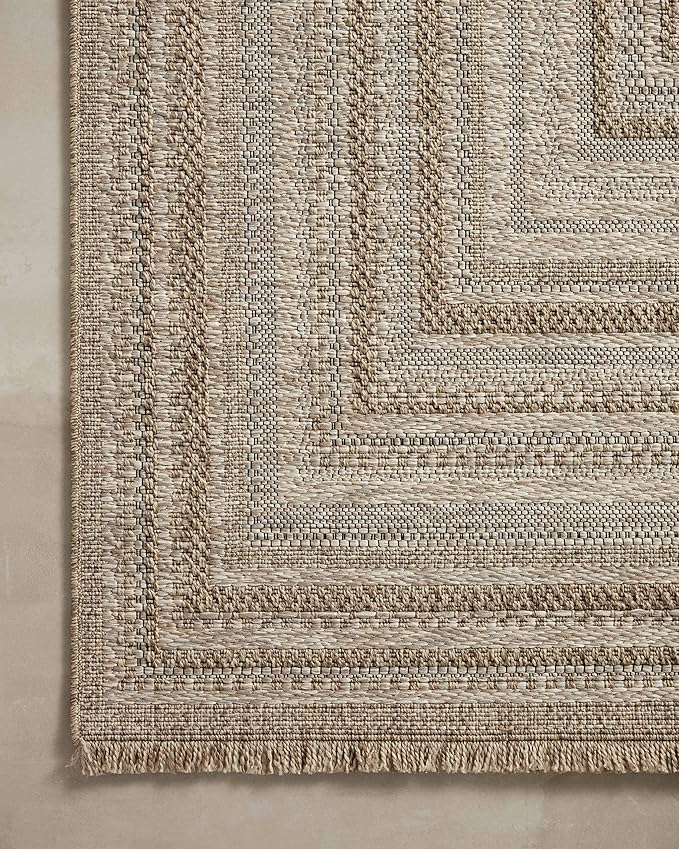 Loloi Dawn Collection Indoor/Outdoor DAW-01 Natural 3'-9" x 5'-9" Accent Rug
