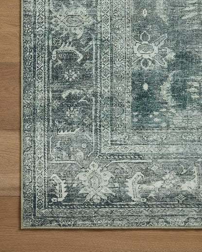Loloi Magnolia Home by Joanna Gaines Banks Collection BAN-03 Blue/Lagoon 8'-6" x 11'-6", .13" Pile Height, Machine Washable, Area Rug