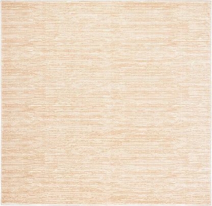 SAFAVIEH Vision Collection Area Rug - 6'7" Square, Beige, Modern Ombre Design, Non-Shedding & Easy to Clean, Ideal for Living Room, Bedroom, Dining Space (VSN606H)