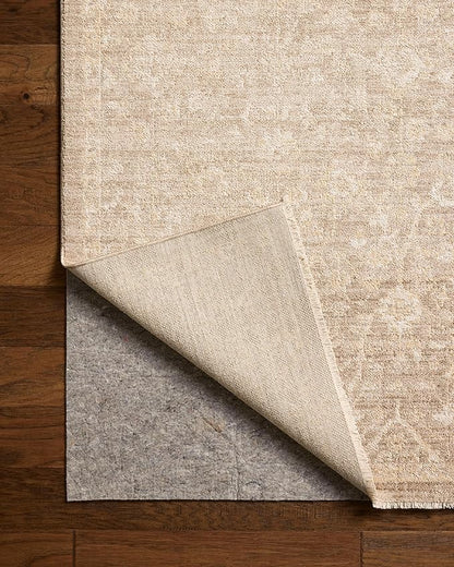 Loloi Chris Loves Julia Palma Collection PLM-01 Bark/Natural 3'-6" x 5'-6" Accent Rug Vintage Style Boho Living Room Bedroom Carpet