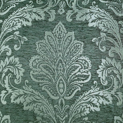Touch of Class Camelot Luxury Bedding | Emerald Green | Matte Satin Damask on Textured Jacquard-Woven Chenille 6 Piece Set Includes Cal King Quilted Bedspread, 2 King Shams & 3 Decorative Pillows