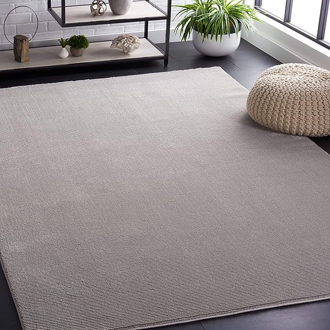 SAFAVIEH Revive Collection Area Rug - 7' x 10', Grey, Geometric Design, Ideal for High Traffic Areas in Living Room, Bedroom, Dining (REV102F)