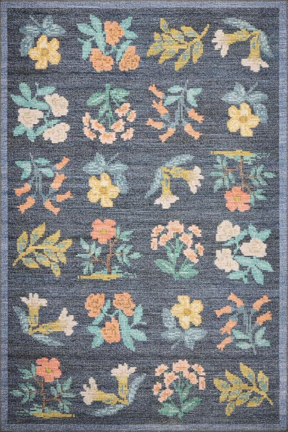 Loloi Rifle Paper Co. Rosa Collection RSA-03 Navy 2'-0" x 5'-0" Accent Rug