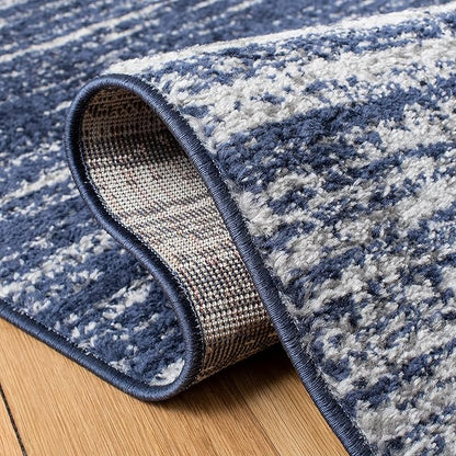 SAFAVIEH Adirondack Collection Runner Rug - 2'6" x 14', Navy & Grey, Modern Ombre Design, Non Shedding & Easy to Clean, Ideal for Hallway, Foyer, Kitchen, Entryway, Bedroom (ADR113E)