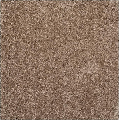 SAFAVIEH Milan Shag Collection Area Rug - 3' Square, Red, Solid Design, Non-Shedding & Easy Care, 2-inch Thick Ideal for High Traffic Areas in Living Room, Bedroom (SG180-4040)