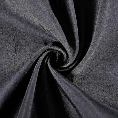 Biscaynebay Wrap Around Bed Skirts for Full & Full XL Beds with Extra Long Drop of 25", Black Adjustable Elastic Dust Ruffles Easy Fit Wrinkle Resistant Silky Luxurious Fabric Machine Washable