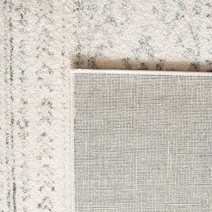 SAFAVIEH Tulum Collection Runner Rug - 2' x 11', Ivory & Grey, Moroccan Boho Tribal Design, Non-Shedding & Easy to Clean, Ideal for Living Room, Hallway, Foyer, Entryway, Bedroom (TUL272A)