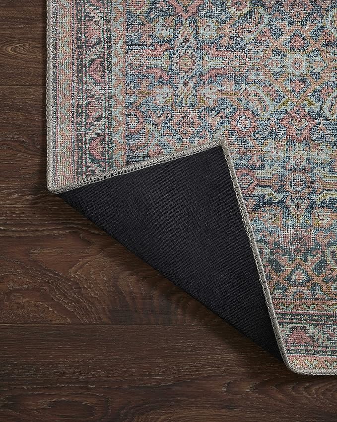 Loloi Adrian Collection ADR-04 Denim/Multi 3'-6" x 5'-6", .19" Thick Accent Rug