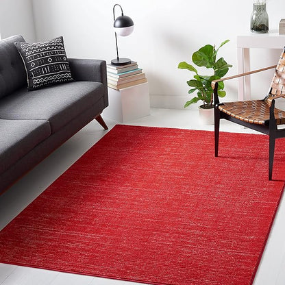 SAFAVIEH Area Rug 4x6 - Vision Collection - Red, Modern Ombre Design, Non-Shedding & Easy to Clean, Ideal for Living Room, Bedroom, Dining Space (VSN606Q)
