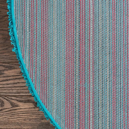 Unique Loom Solid Shag Collection Area Rug (5' 1" x 8' Oval, Turquoise)