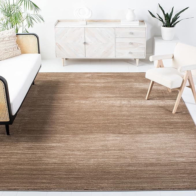 SAFAVIEH Area Rug 11x15 - Vision Collection - Large - Light Brown, Modern Ombre Design, Non-Shedding & Easy to Clean, Ideal for Living Room, Bedroom, Dining Space (VSN606C)