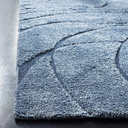 SAFAVIEH Florida Shag Collection Runner Rug - 2'3" x 9', Light Blue & Blue, Non-Shedding & Easy Care, 1.2-inch Thick Ideal for High Traffic Areas in Living Room, Bedroom (SG471-6065)