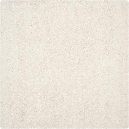 SAFAVIEH Milan Shag Collection 3' Square Ivory SG180 Solid Non-Shedding Living Room Bedroom Dining Room Entryway Plush 2-inch Thick Area Rug