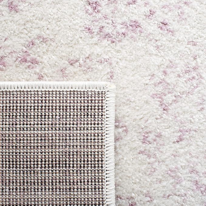 SAFAVIEH Area Rug 8x10 - Adirondack Collection - Large - Ivory & Lavender, Distressed Vintage Floral Design, Non-Shedding & Easy to Clean, Ideal for Living Room, Bedroom, Dining Space (ADR109U)