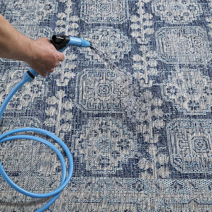 Keen Home Design Terrace Outdoor Area Rug - 5x8 Washable Indoor/Outdoor Rug for Patio, Kitchen, Balcony, Beach, Garden, Deck and Porch, Size: 5'3"x7'7"