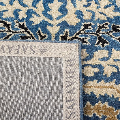 SAFAVIEH Antiquity Collection Runner Rug - 2'3" x 6', Dark Blue & Multi, Handmade Traditional Oriental Wool, Ideal for High Traffic Areas in Living Room, Bedroom (AT64B)