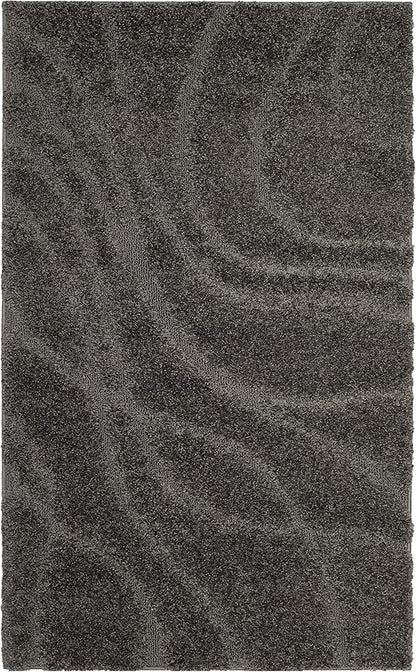SAFAVIEH Florida Shag Collection Accent Rug - 2'3" x 4', Grey & Grey, Non-Shedding & Easy Care, 1.2-inch Thick Ideal for High Traffic Areas in Entryway, Living Room, Bedroom (SG471-8080)