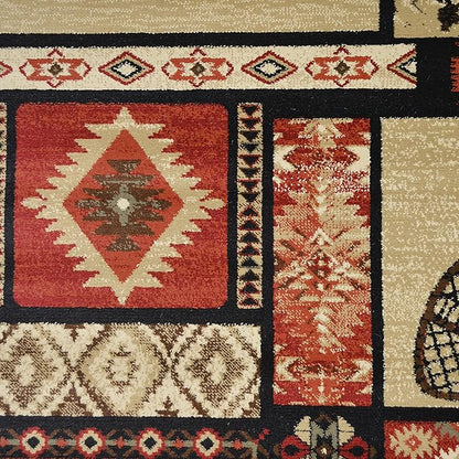 Mayberry Rug Patchwork Area Rug, 2'3"x3'3", Multi
