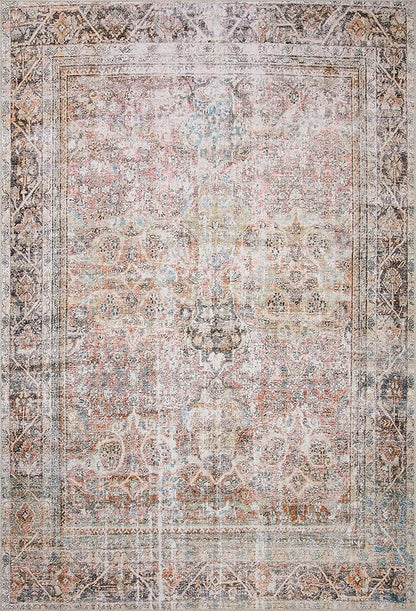 Loloi Adrian Collection ADR-05 Sunset/Charcoal 5'-0" x 7'-6", .19" Thick Area Rug