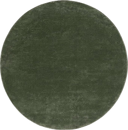 SAFAVIEH Revive Collection Area Rug - 5'3" Round, Green, Solid Design, Non-Shedding & Easy Care, Ideal for High Traffic Areas in Living Room, Bedroom, Dining (REV102Y-5R)