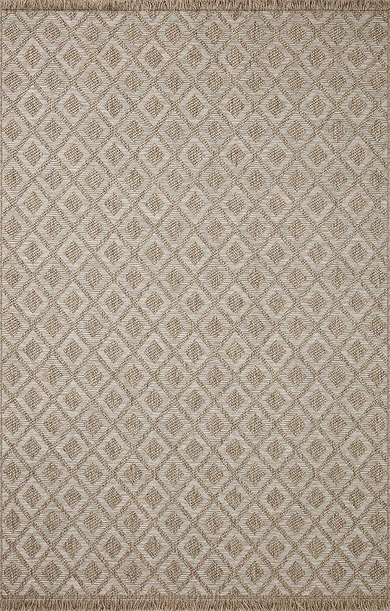Loloi Dawn Collection Indoor/Outdoor DAW-07 Light Brown 5'-1" x 7'-7" Area Rug