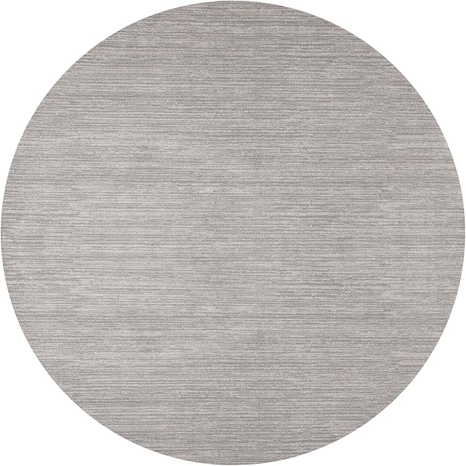 SAFAVIEH Vision Collection Area Rug - 12' Round, Silver, Modern Ombre Design, Non-Shedding & Easy to Clean, Ideal for Living Room, Bedroom, Dining Space (VSN606G)