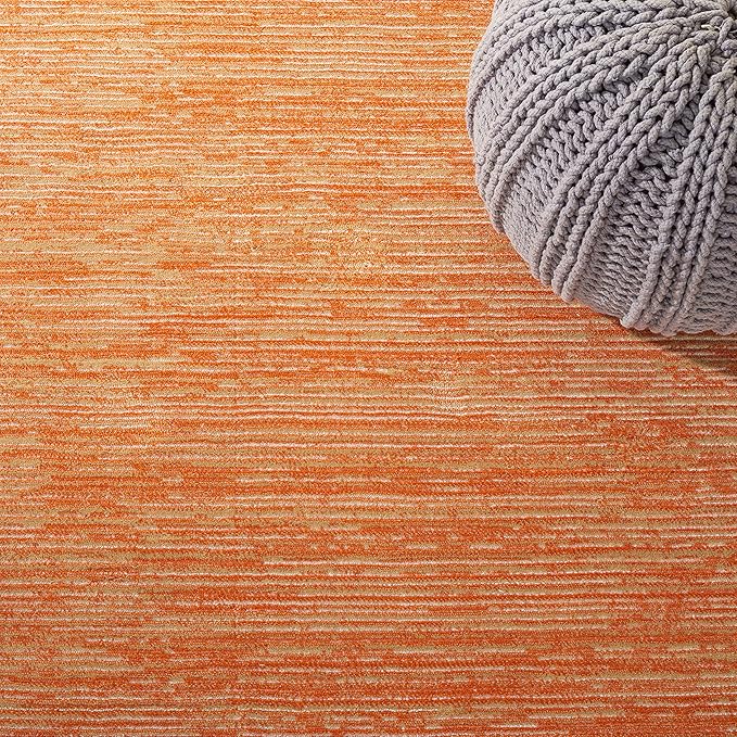 SAFAVIEH Area Rug 6x9 - Vision Collection - Orange, Modern Ombre Design, Non-Shedding & Easy to Clean, Ideal for Living Room, Bedroom, Dining Space (VSN606P)