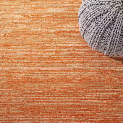 SAFAVIEH Vision Collection Area Rug - 10' Square, Orange, Modern Ombre Design, Non-Shedding & Easy to Clean, Ideal for Living Room, Bedroom, Dining Space (VSN606P)