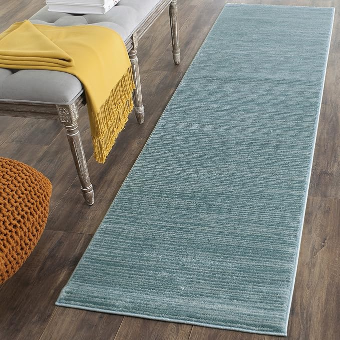 SAFAVIEH Area Rug 3x5 - Vision Collection - Aqua, Modern Ombre Design, Non-Shedding & Easy to Clean, Ideal for Foyer, Entryway, Bedroom, Accent Space (VSN606B)