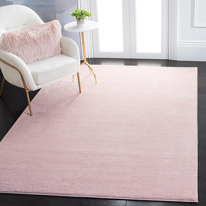 SAFAVIEH Plain and Solid Collection Accent Rug - 3'3" x 5'3", Pink, Non-Shedding & Easy Care, Ideal for High Traffic Areas in Entryway, Living Room, Bedroom (PNS320-4406)
