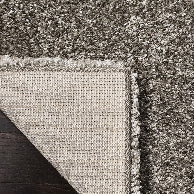 SAFAVIEH Milan Shag Collection Runner Rug - 2' x 20', Grey, Solid Design, Non-Shedding & Easy Care, 2-inch Thick Ideal for High Traffic Areas in Living Room, Bedroom (SG180-8080)