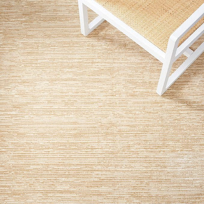SAFAVIEH Vision Collection Area Rug - 6'7" Square, Beige, Modern Ombre Design, Non-Shedding & Easy to Clean, Ideal for Living Room, Bedroom, Dining Space (VSN606H)