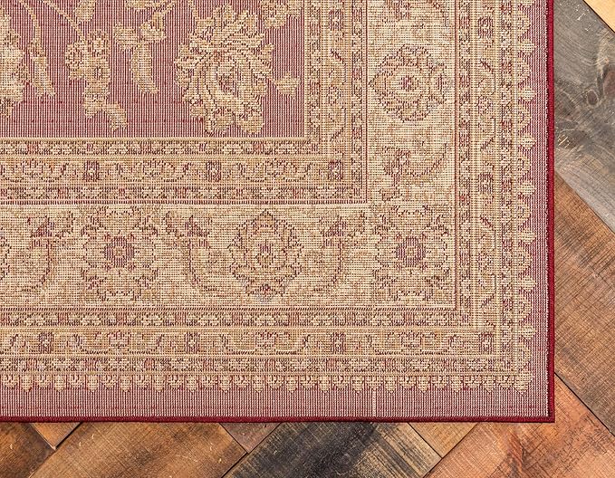 Unique Loom Voyage Collection Traditional Oriental Classic Intricate Design Area Rug (10' 6 x 16' 5 Rectangular, Red/Gold)