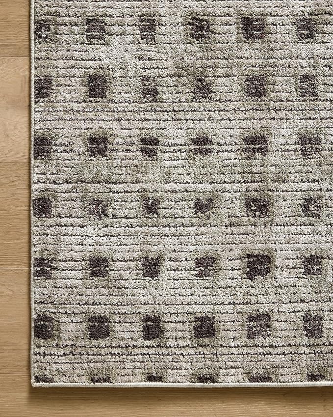 Loloi Jeremiah Brent Bleecker Collection BLE-06 Silver/Charcoal 9'-2" x 13' Area Rug