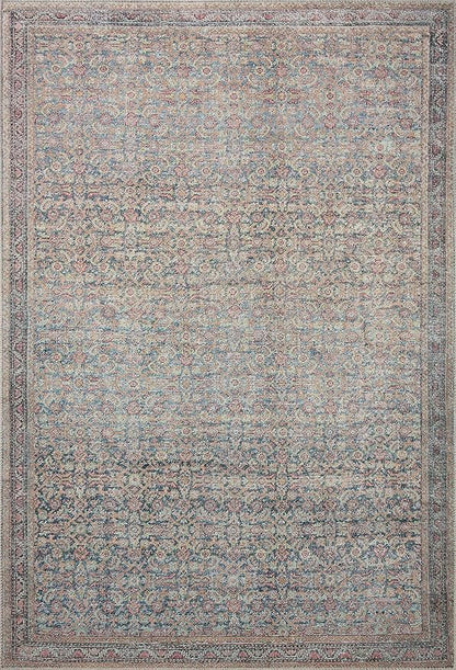 Loloi Adrian Collection ADR-04 Denim/Multi 8'-6" x 11'-6", .19" Thick Area Rug