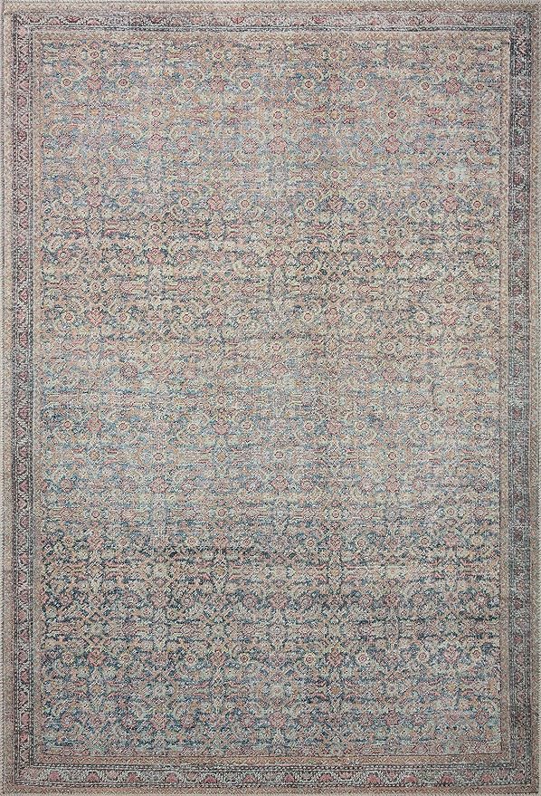Loloi Adrian Collection ADR-04 Denim/Multi 2'-0" x 5'-0", .19" Thick Accent Rug