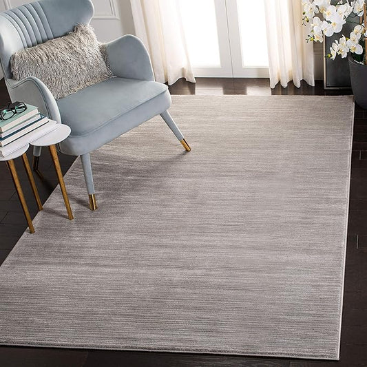 SAFAVIEH Vision Collection Accent Rug - 2' x 3', Silver, Modern Ombre Design, Non-Shedding & Easy to Clean, Ideal for Entryway, Foyer, Bedroom (VSN606G)