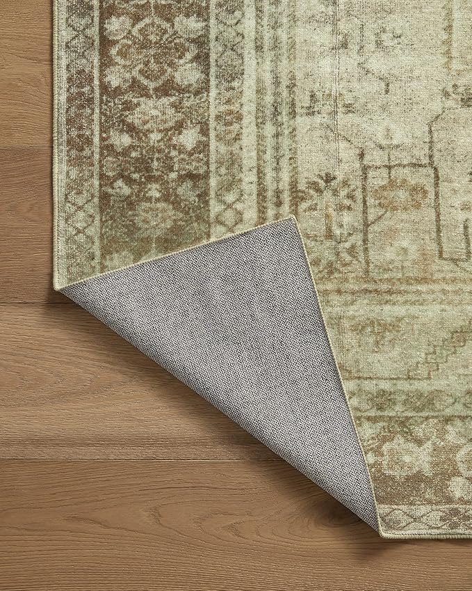Loloi Magnolia Home by Joanna Gaines Banks Collection BAN-06 Natural/Granite 5'-0" x 7'-6", .13" Pile Height, Machine Washable, Area Rug