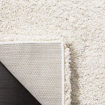 SAFAVIEH Milan Shag Collection Runner Rug - 2' x 12', Ivory, Solid Design, Non-Shedding & Easy Care, 2-inch Thick Ideal for High Traffic Areas in Living Room, Bedroom (SG180-1212)