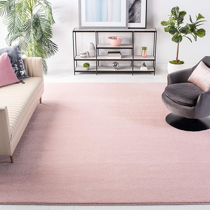 SAFAVIEH Pattern and Solid Collection Area Rug - 10' x 14', Pink, Non-Shedding & Easy Care, Ideal for High Traffic Areas in Living Room, Bedroom (PNS320-4406)