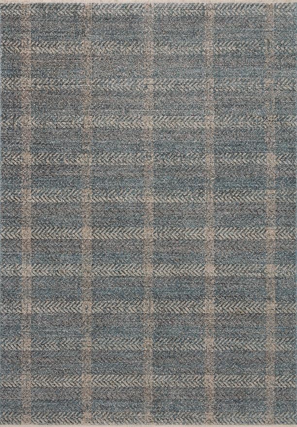 Loloi Angela Rose Ember Collection EMB-03 Blue/Beige 3'-6" x 5'-6" Accent Rug