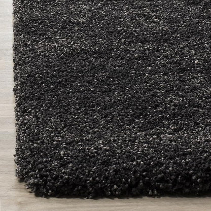 SAFAVIEH Milan Shag Collection Area Rug - 6' x 9', Dark Grey, Solid Design, Non-Shedding & Easy Care, 2-inch Thick Ideal for High Traffic Areas in Living Room, Bedroom (SG180-8484)