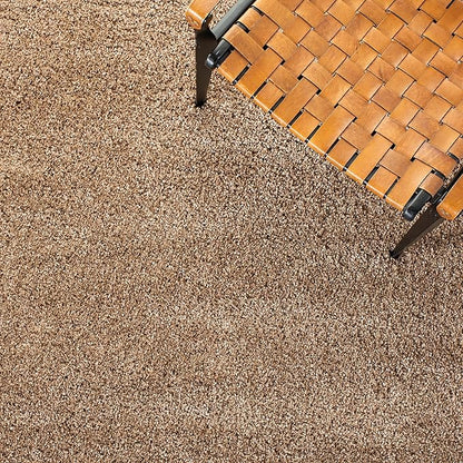 SAFAVIEH Milan Shag Collection Runner Rug - 2' x 18', Dark Beige, Solid Design, Non-Shedding & Easy Care, 2-inch Thick Ideal for High Traffic Areas in Living Room, Bedroom (SG180-1414)