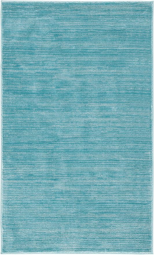 SAFAVIEH Area Rug 3x5 - Vision Collection - Aqua, Modern Ombre Design, Non-Shedding & Easy to Clean, Ideal for Foyer, Entryway, Bedroom, Accent Space (VSN606B)