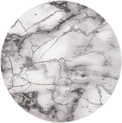SAFAVIEH Craft Collection 10' Round Grey/Silver CFT877G Modern Abstract Non-Shedding Living Room Dining Bedroom Foyer Area Rug
