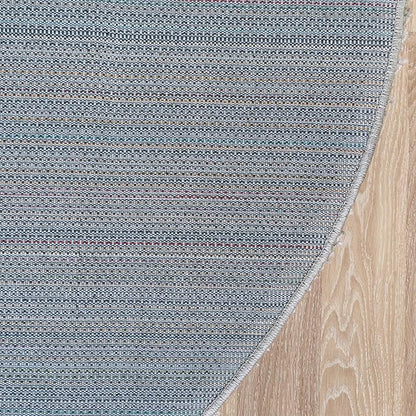 Unique Loom Solid Shag Collection Area Rug (5' 3" Round, Cloud Gray)