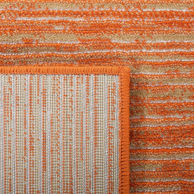 SAFAVIEH Area Rug 4x6 - Vision Collection - Orange, Modern Ombre Design, Non-Shedding & Easy to Clean, Ideal for Living Room, Bedroom, Dining Space (VSN606P)