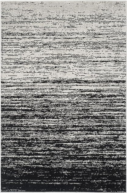 SAFAVIEH Adirondack Collection Area Rug - 5'1" x 7'6", Silver & Black, Modern Ombre Design, Non Shedding & Easy to Clean, Ideal for Living Room, Bedroom, Office, Dining Space (ADR113A)