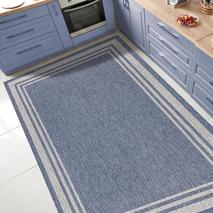 Keen Home Design Terrace Outdoor Area Rug - 10x14 Washable Indoor/Outdoor Rug for Patio, Kitchen, Balcony, Beach, Garden, Deck and Porch, Size: 10'x14'