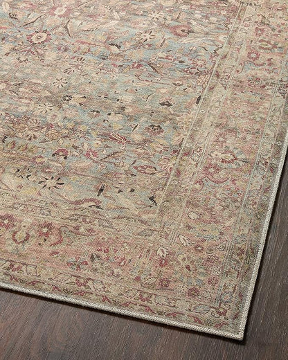 Loloi Adrian Collection ADR-06 Ocean/Clay 8'-6" x 11'-6", .19" Thick Area Rug